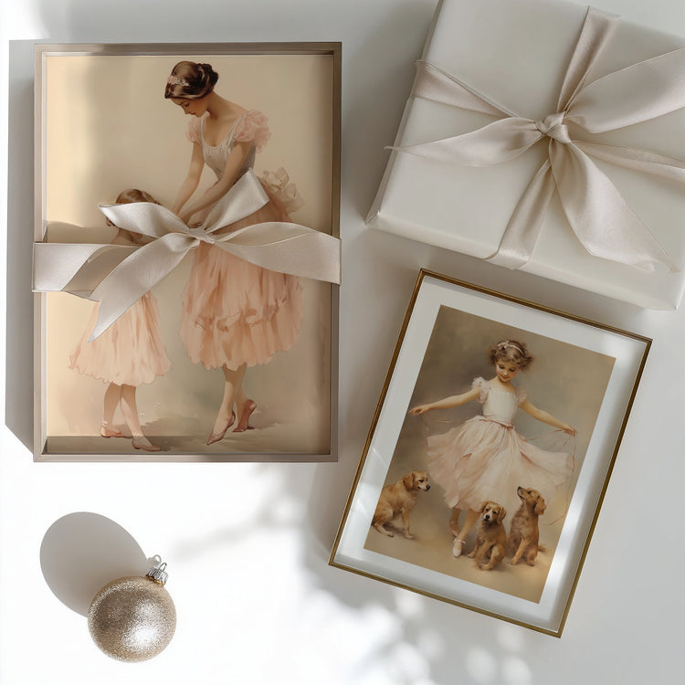 Gift Wrap of 2 ballerina framed pictures