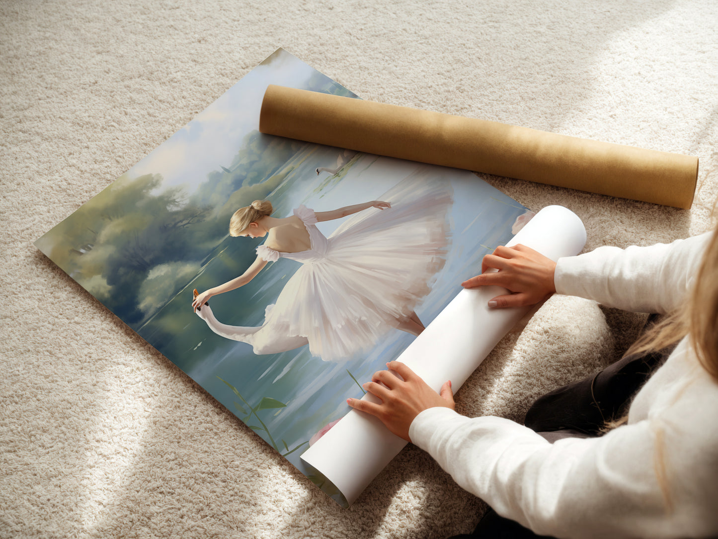 Poster - Ballerina at the Lake